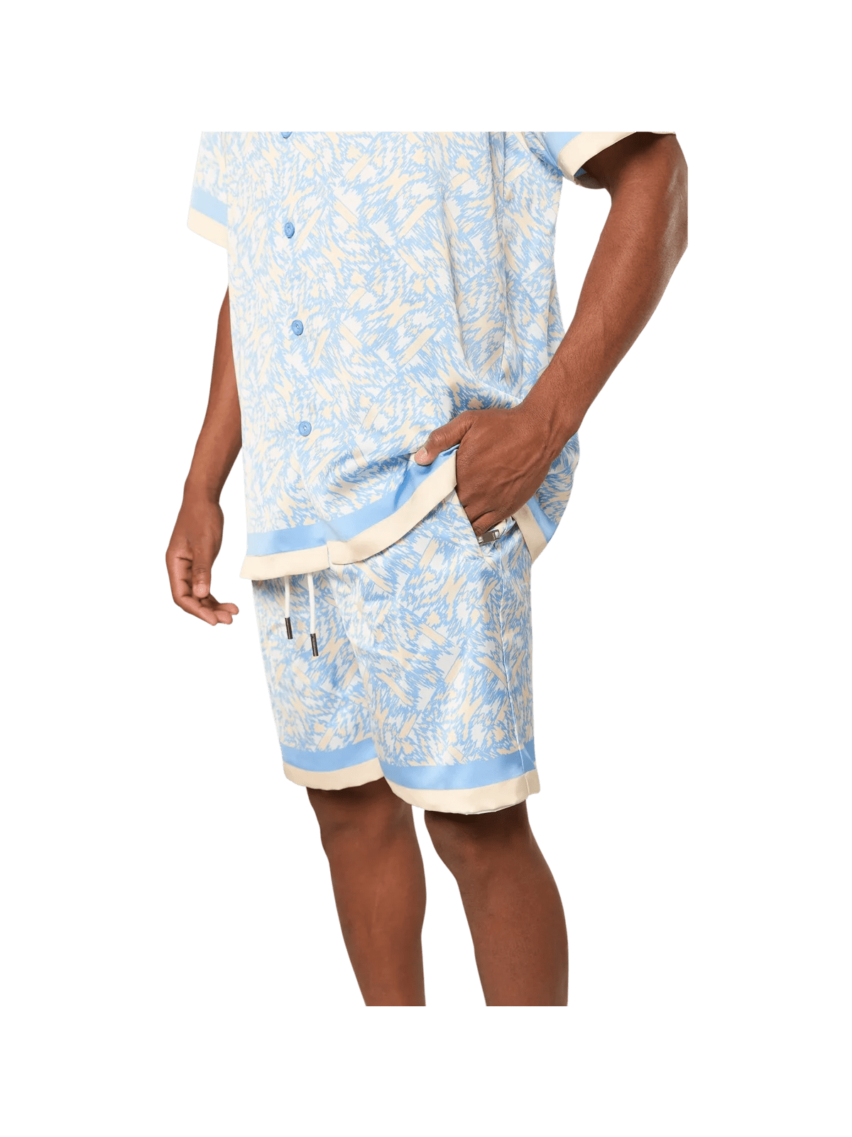 AINKER – Satin 839 Light Blue Short
