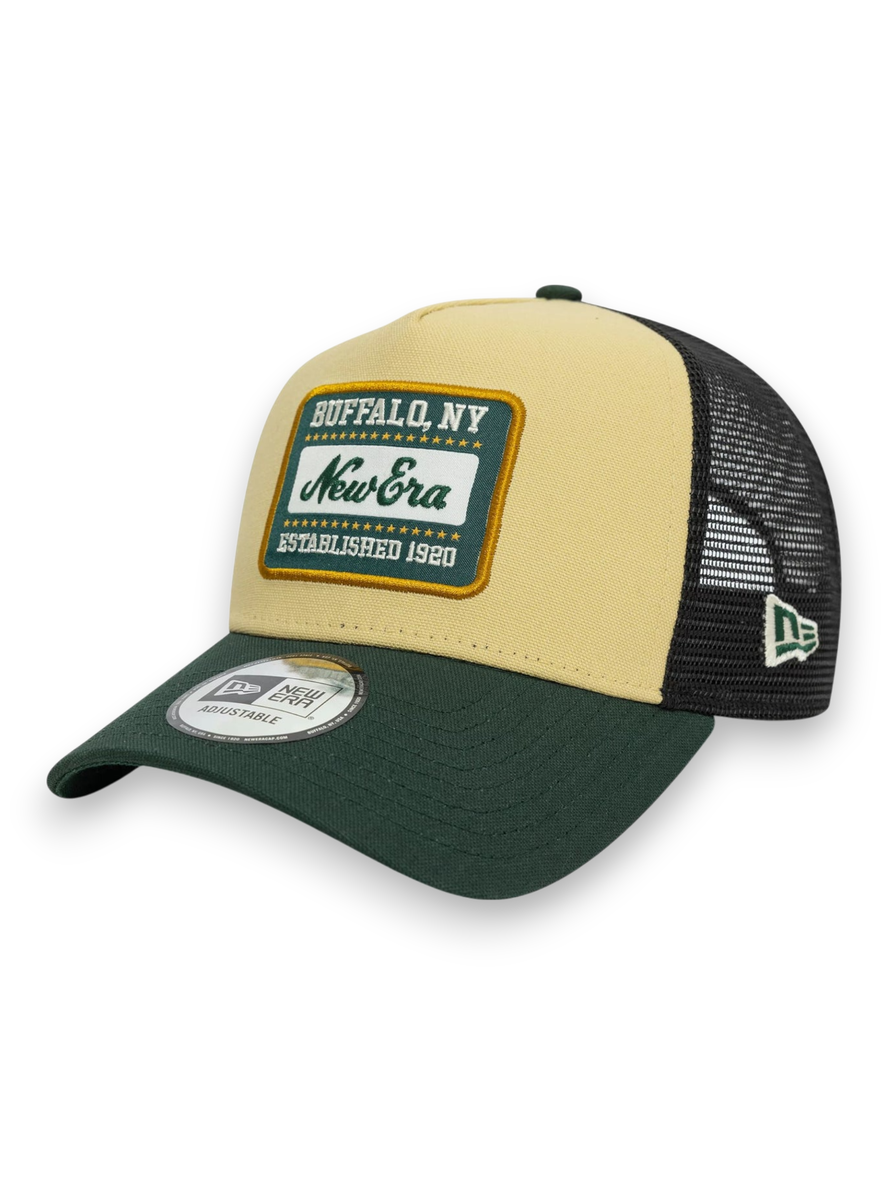 9FORTY A-Frame Trucker New Era Patch Cotton Canvas Green