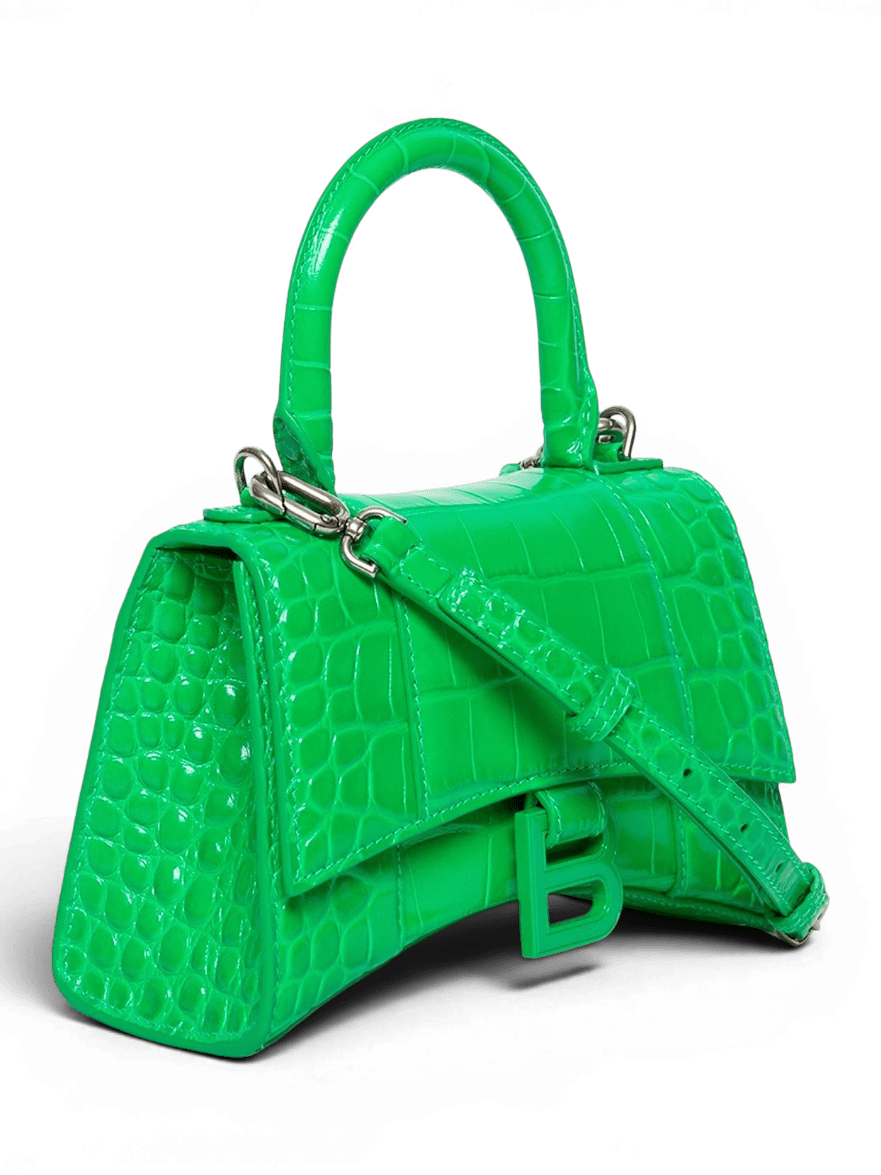 Balenciaga XS Hourglass Top Handle Bag 'Vivid Green'