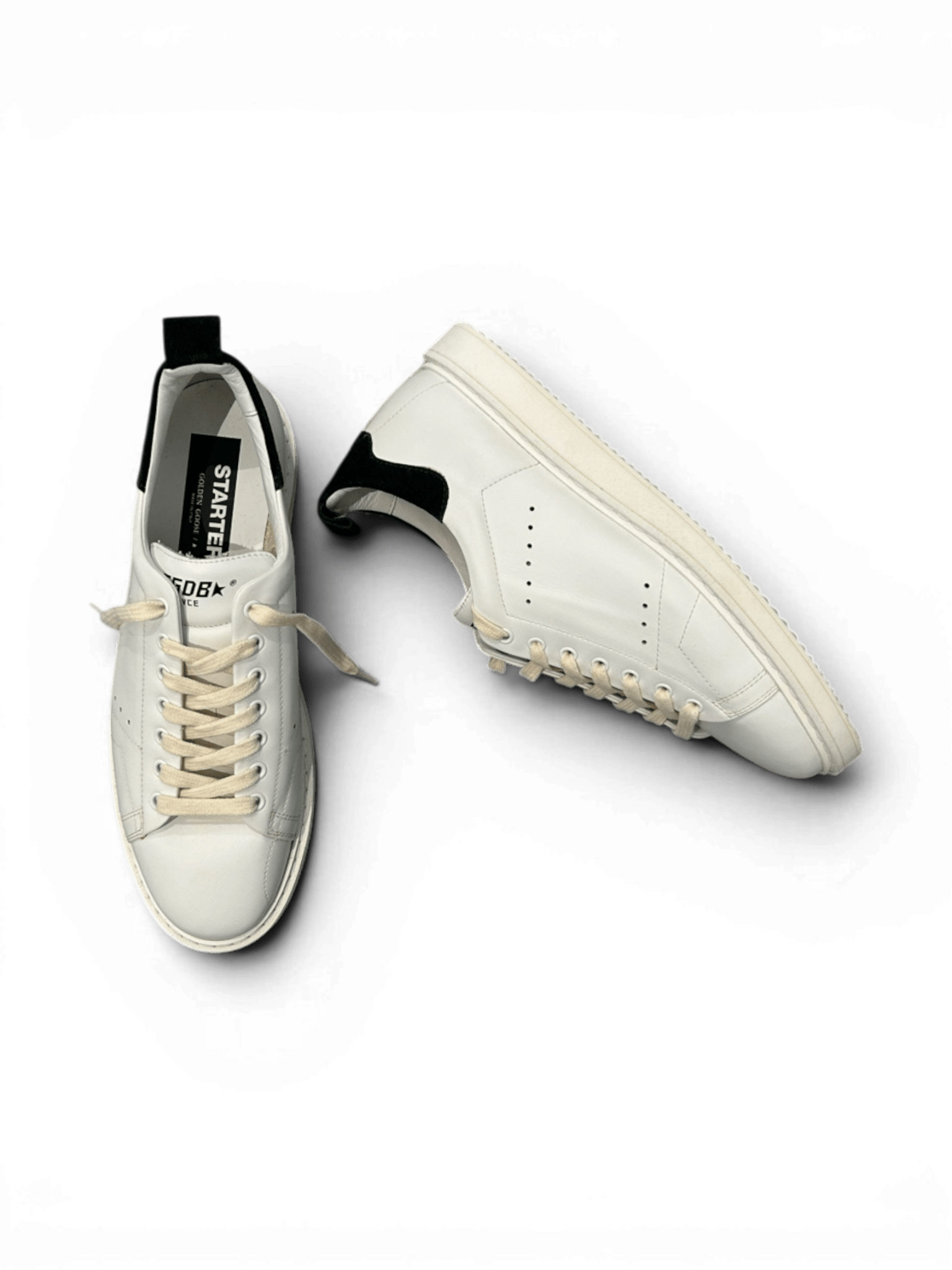 Golden Goose Starter White With Green Heel