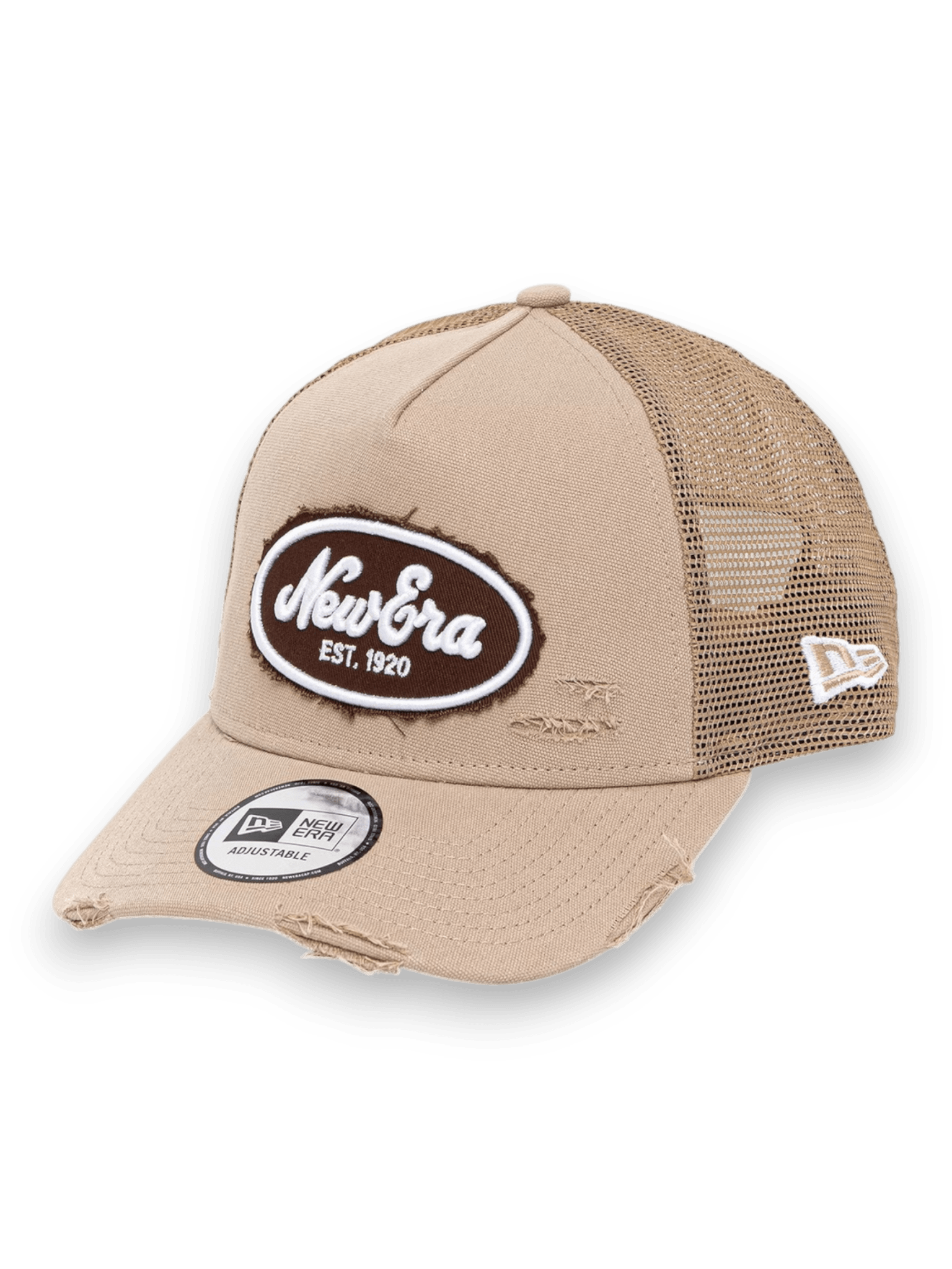 New Era 9Forty A-Frame Trucker Oval Canvas Distress