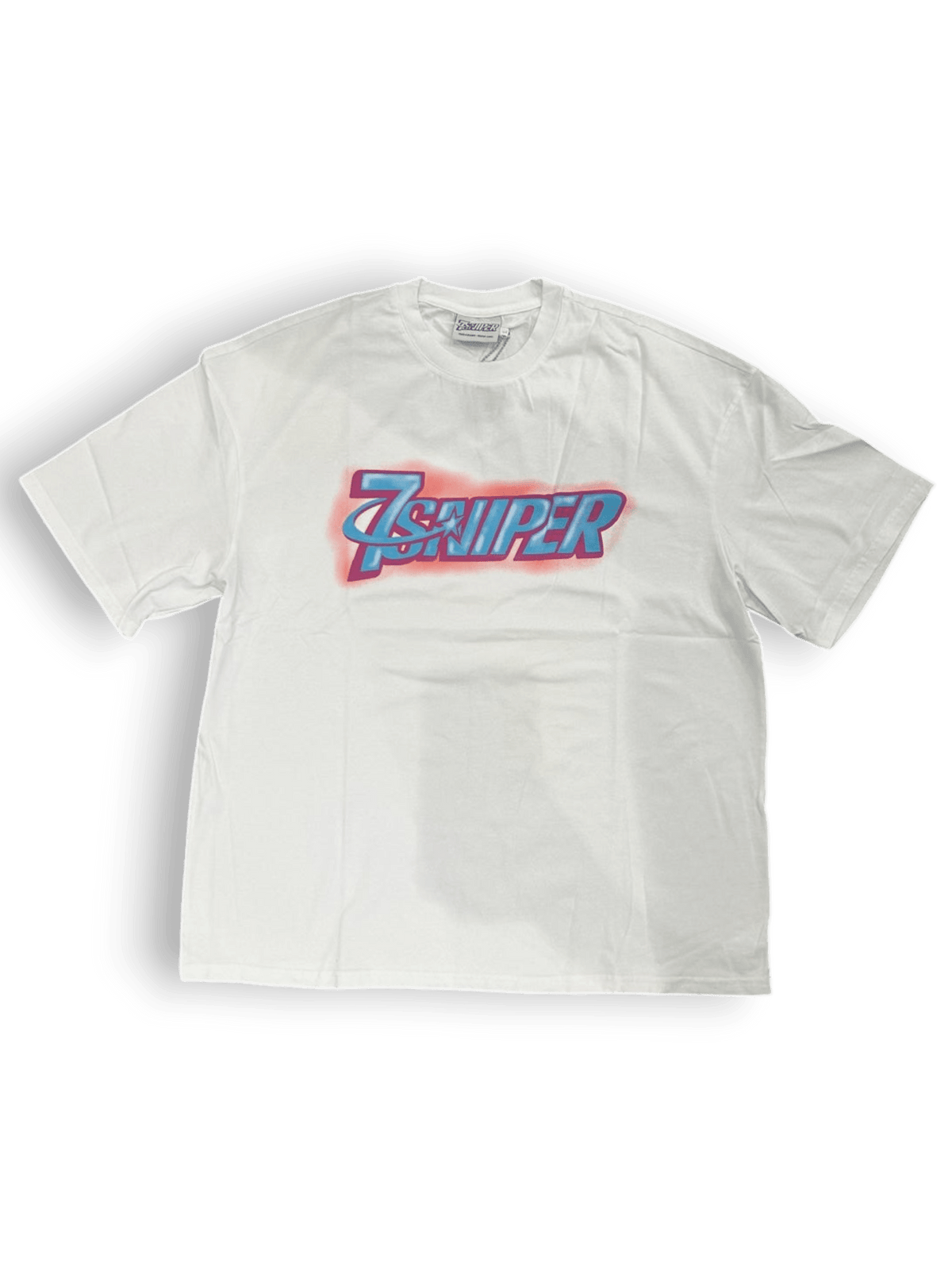 Triple Seven 7 Sniper Airbrush Logo Tee White