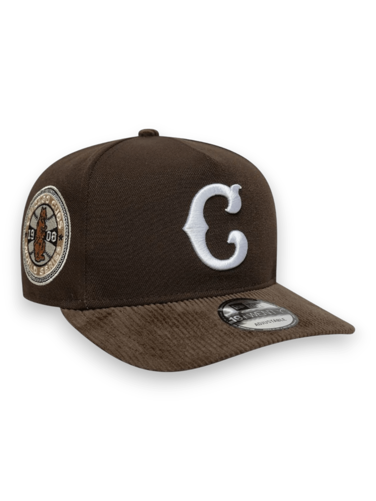 NEW ERA CHICAGO CUBS MLB COOPERSTOWN CORD DARK BROWN 19TWENTY ADJUSTABLE CAP