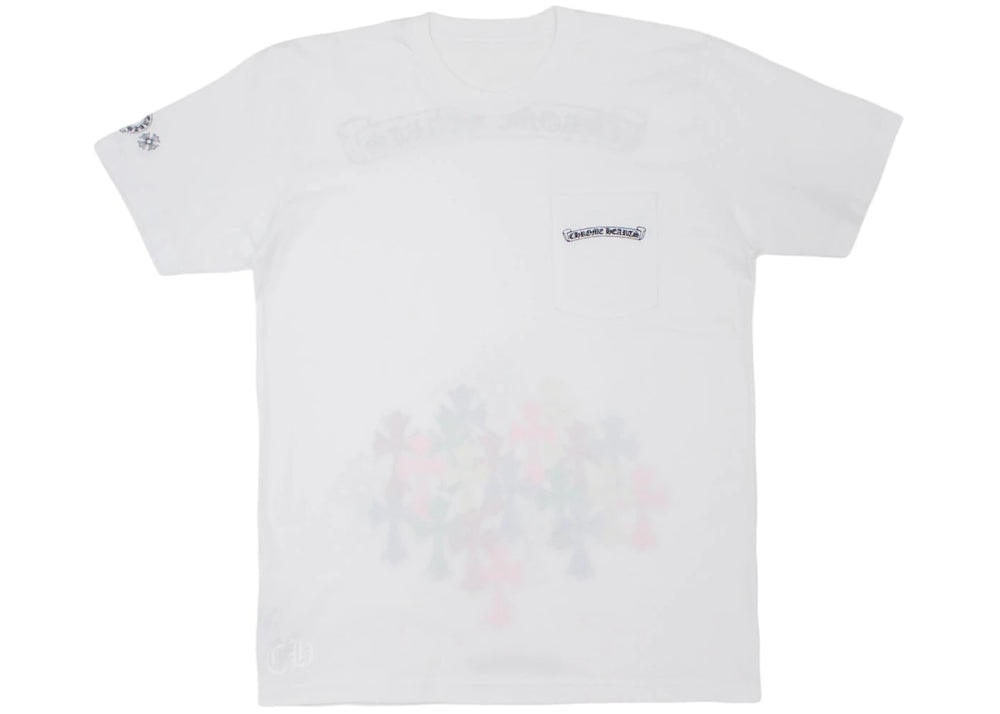 Chrome Hearts Multi Color Cemetery Cross Tee White