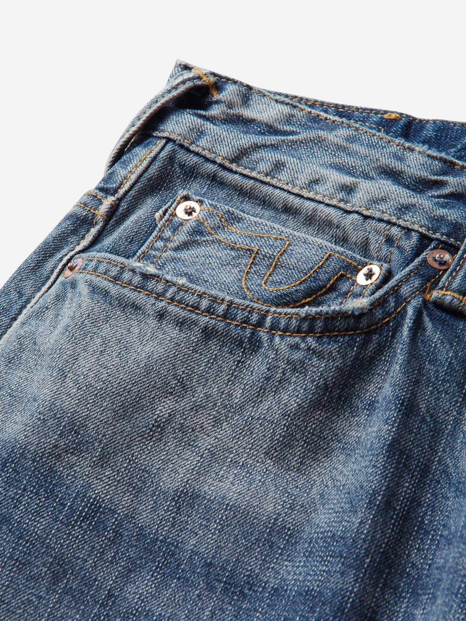 Evisu Multi-Pocket Patched Daicock Jeans Mid Tone Indigo