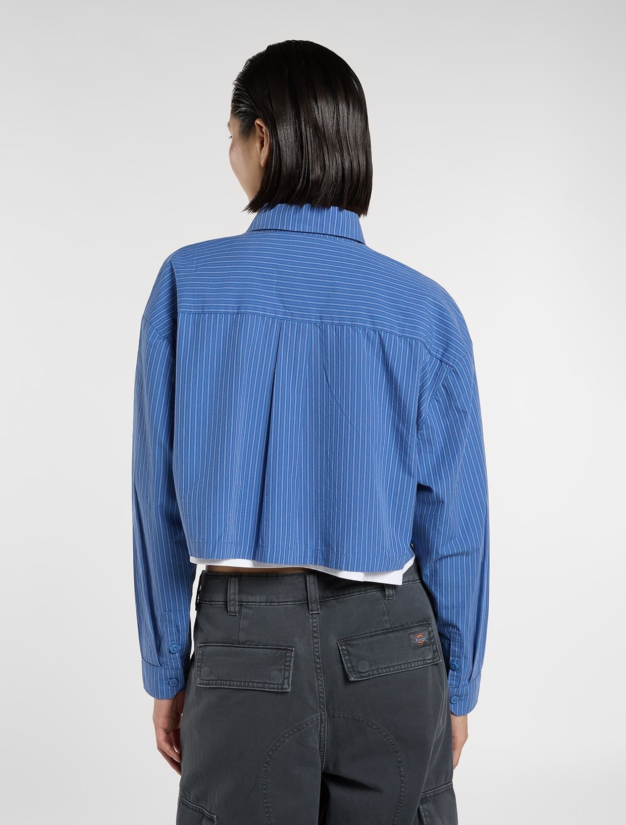 Dickies Shalimar Cropped Shirt Dutch Blue