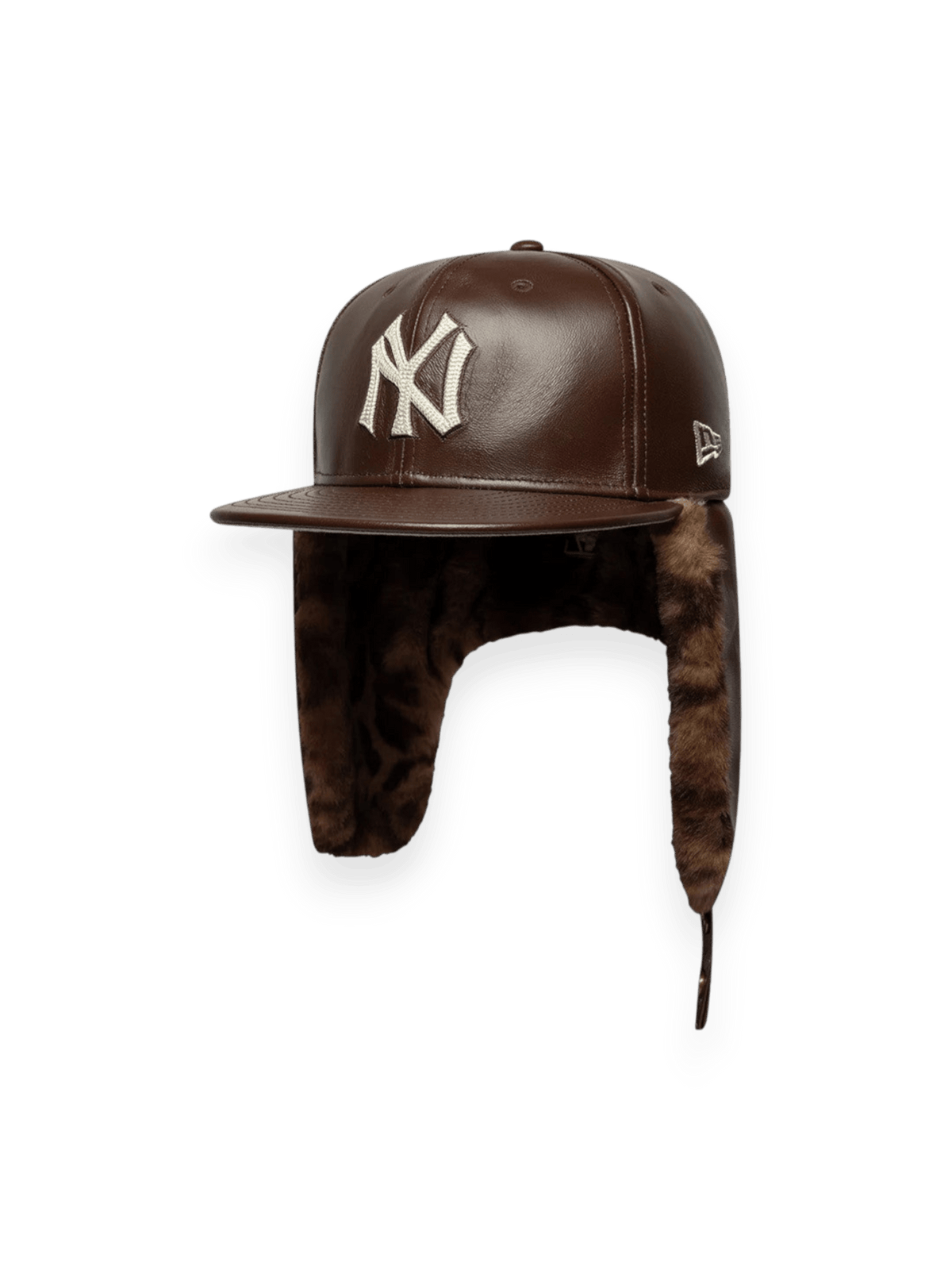 New Era Cap 59FIFTY Fitted Dogear New York Yankees MLB Leather Brown