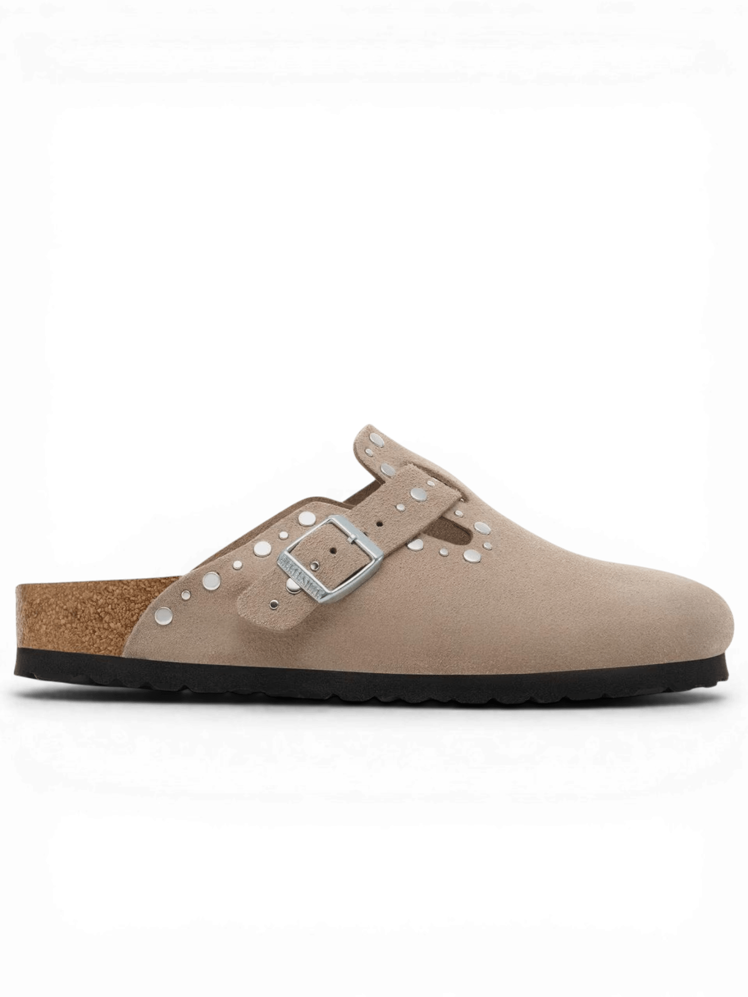 Birkenstock Boston Rivets Pelle scamosciata Taupe