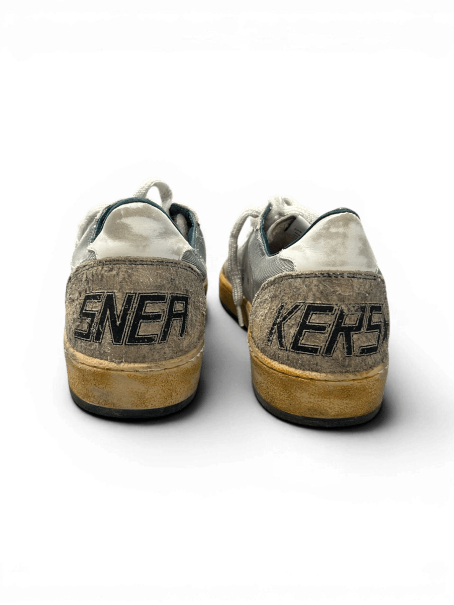 Golden Goose Ballstar Grey With Petrolium Star