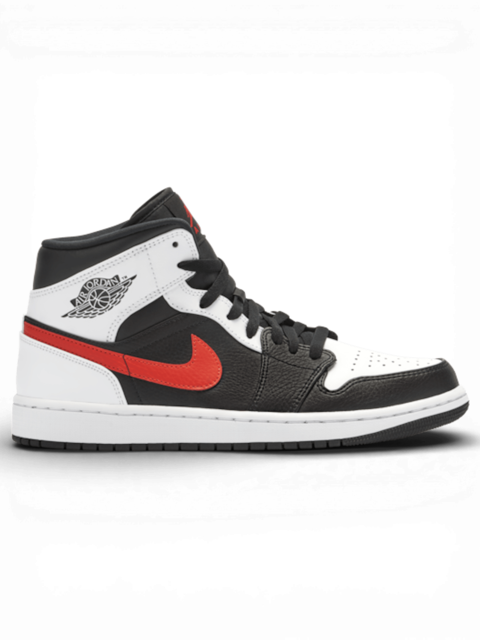 Jordan 1 Mid Black Chile Red White