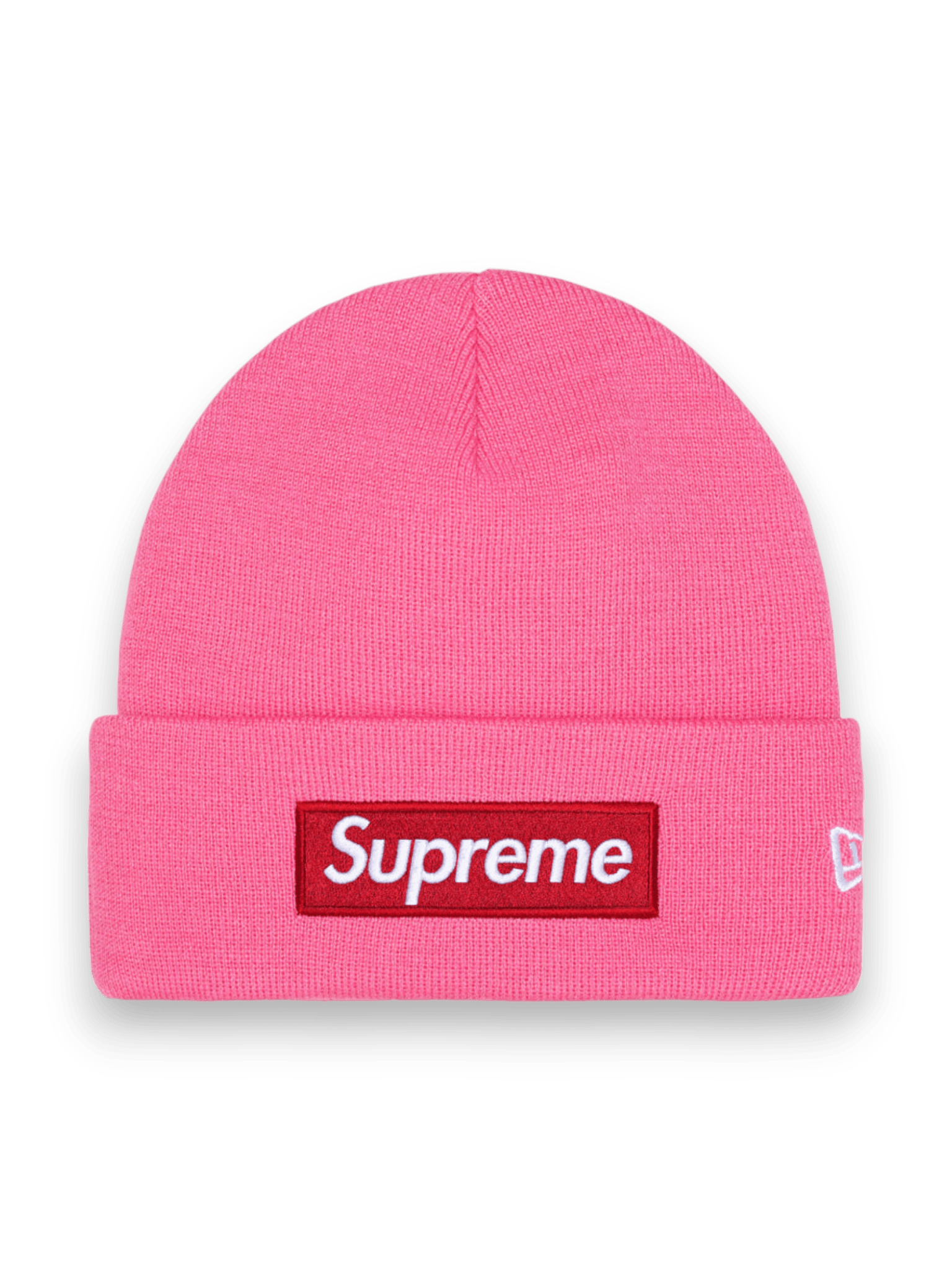 New Era Supreme Box Logo Beanie Magenta
