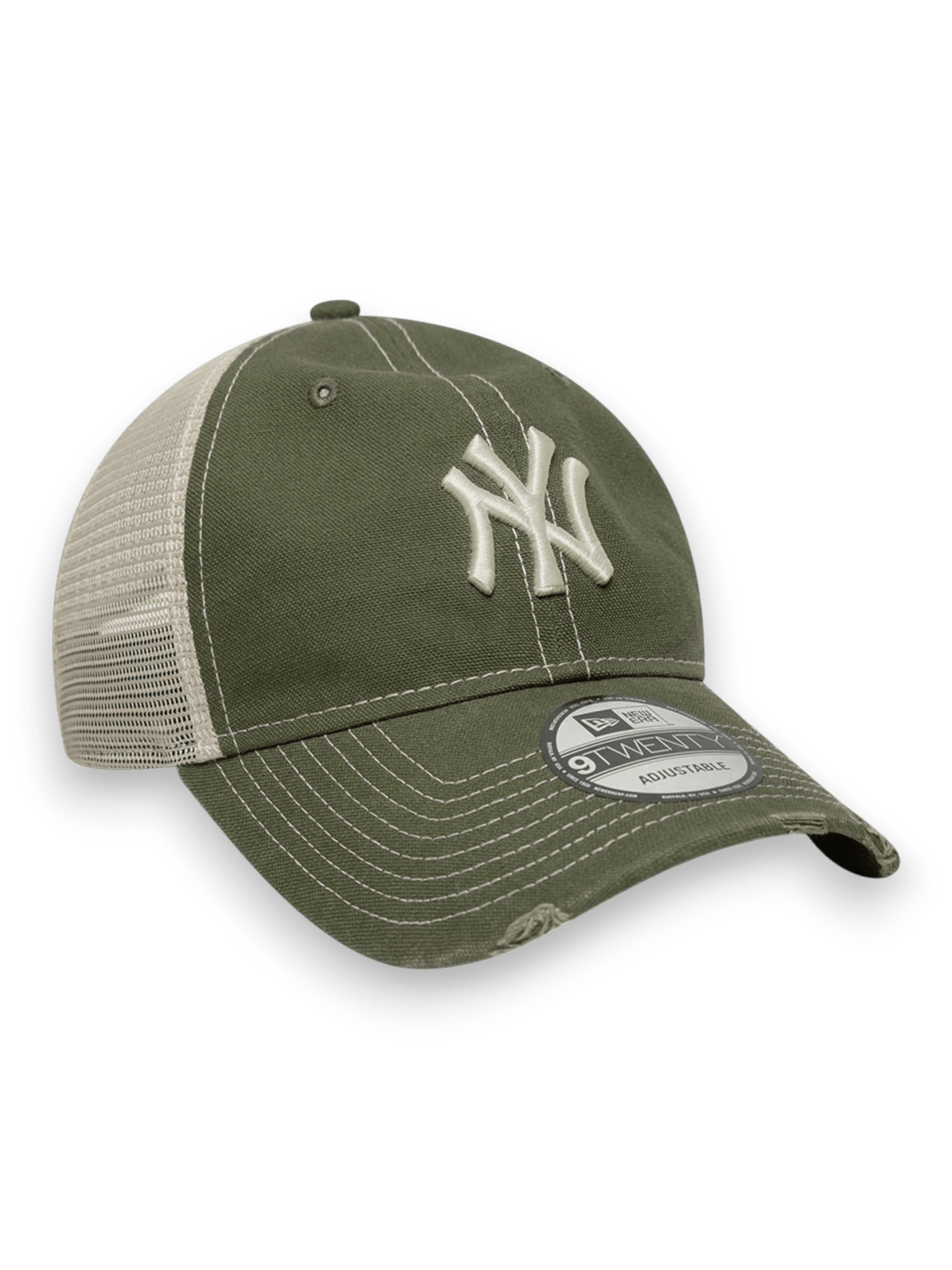 New Era Cap 9TWENTY Trucker New York Yankees MLB Cotton Canvas Green