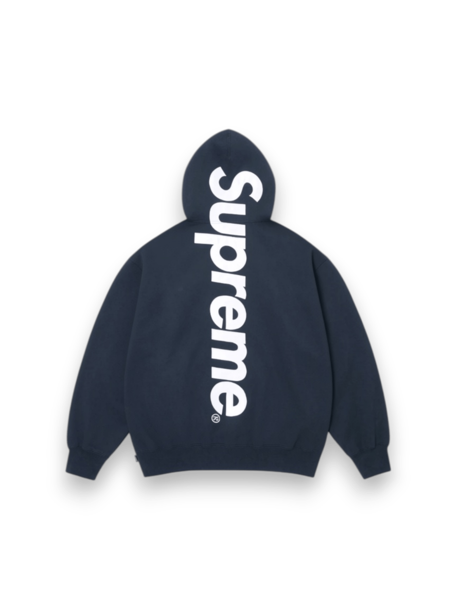 Supreme Appliquè Satin Hoodie Navy