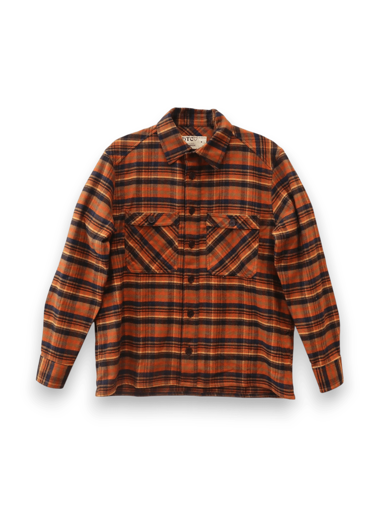 HTC VINTAGE PLAID SHIRT ORANGE BLU