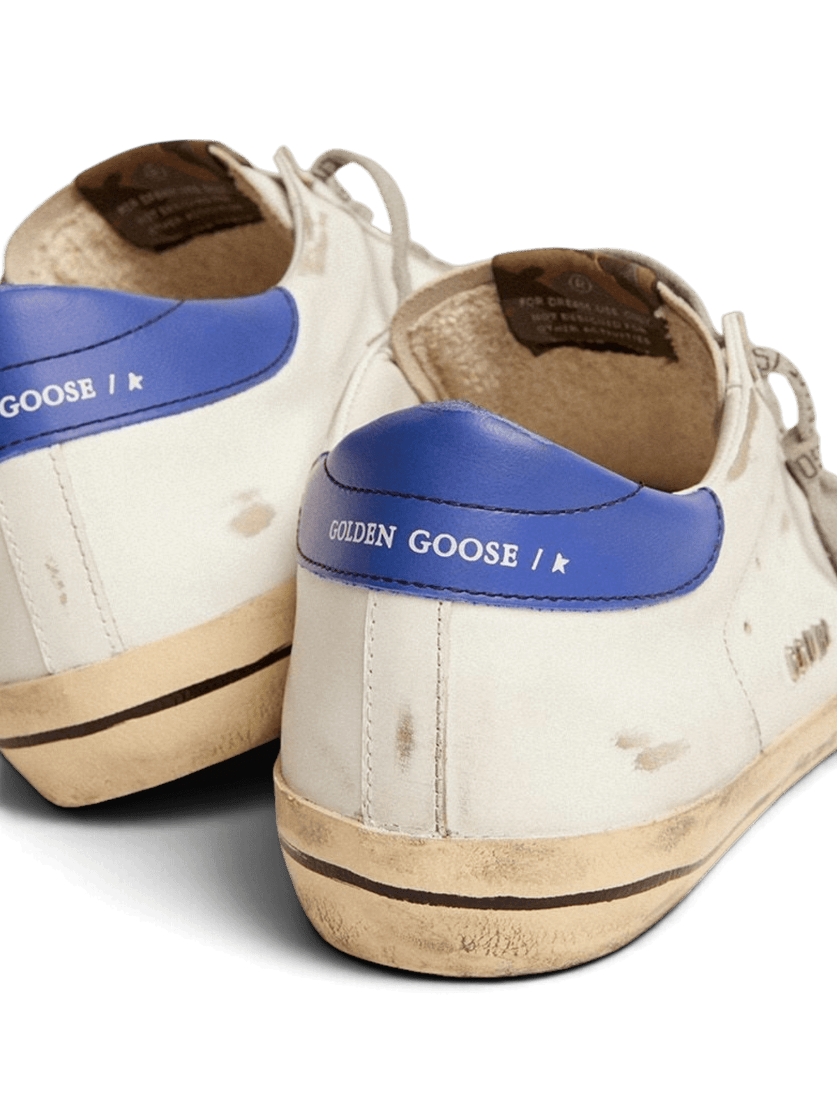 Golden Goose Superstar White Blue Flat