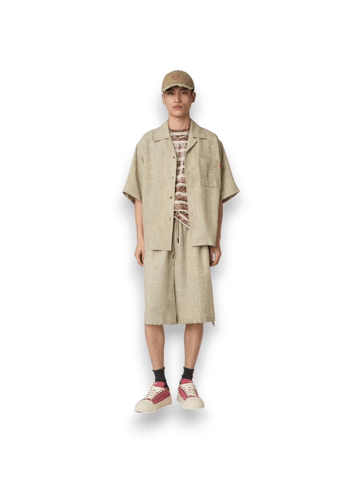 Acupuncture Cracked Shirt S/S Marble Sand