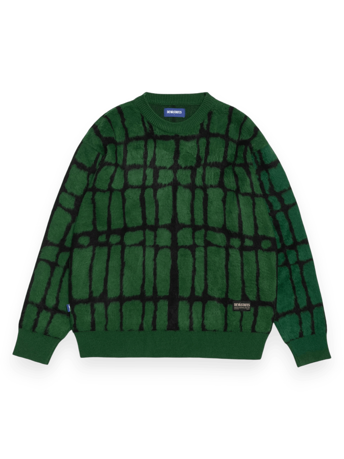 Devastates Moss Brushed Knitted Sweater Green