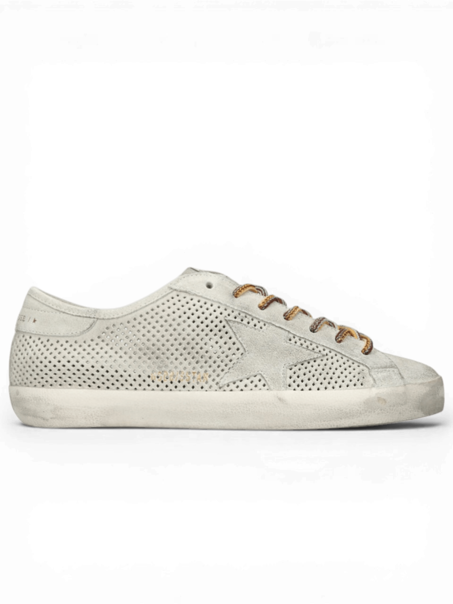 Golden Goose Super-Star Forated Suede Grey