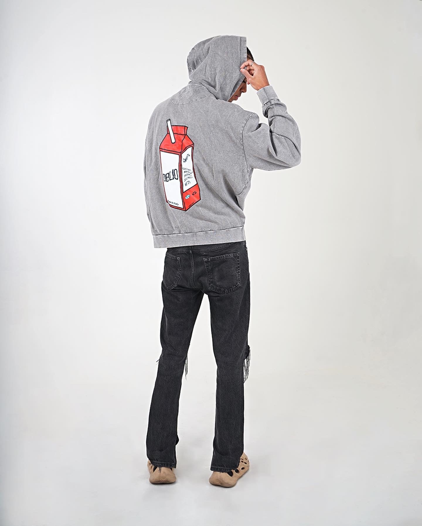 Juice Hoodie Anthracyte Stone-Washed