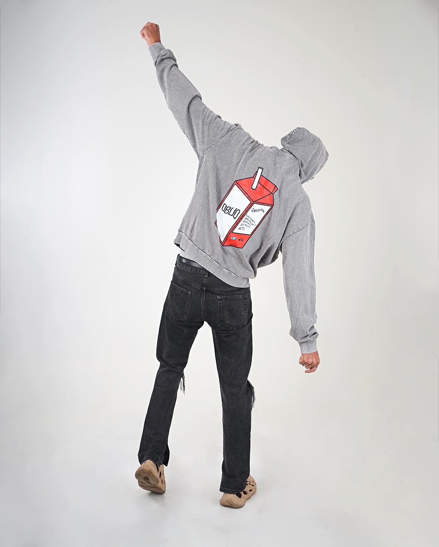 Juice Hoodie Anthracyte Stone-Washed