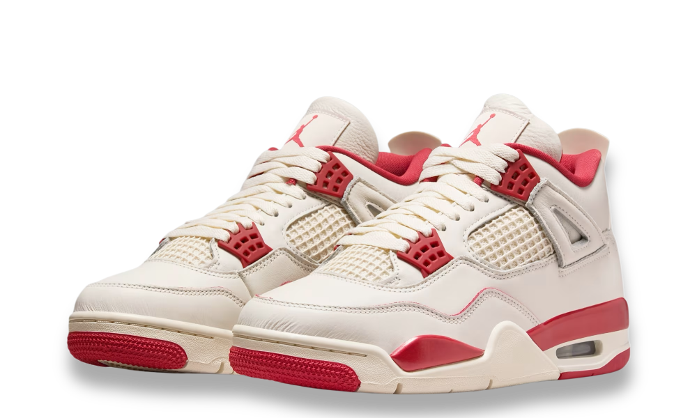 Air Jordan 4 Retro Valentine Day Pale Ivory Sierra Red