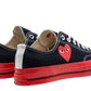 Converse Chuck Taylor All Star 70 OxComme des Garcons PLAY Black Red Midsole