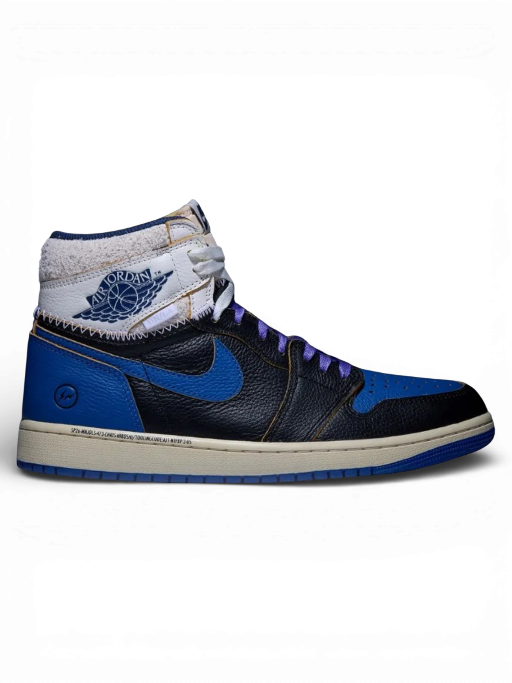 Jordan 1 Retro High OG SP Fragment X Union LA Sport Royal