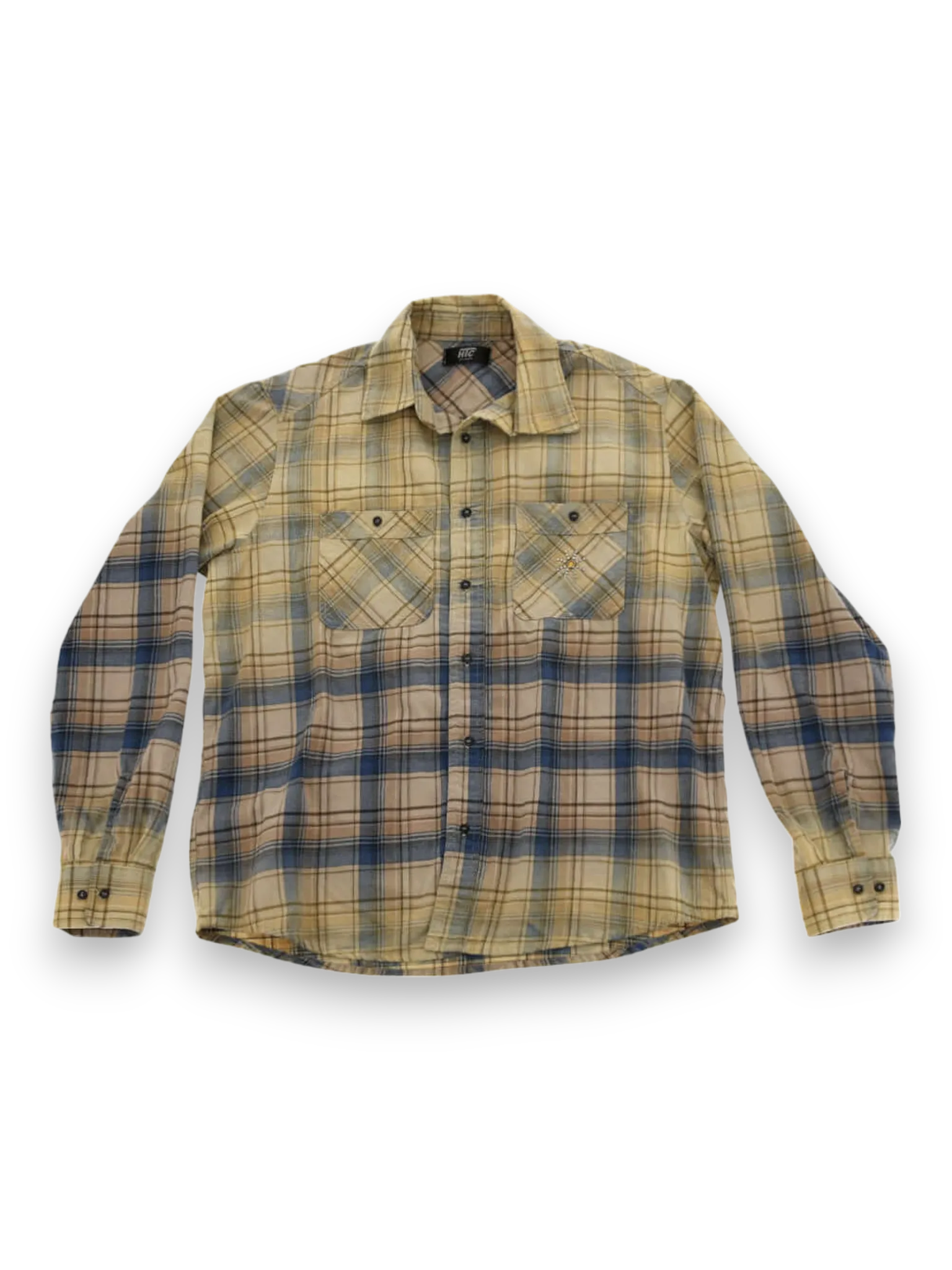 HTC STUDDED VINTAGE SHIRT YELLOW/AZZURRO