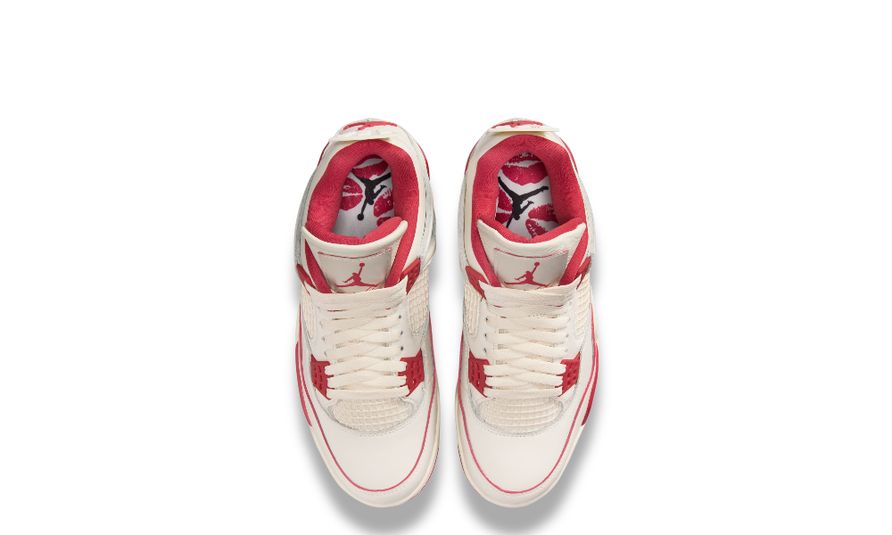 Air Jordan 4 Retro Valentine Day Pale Ivory Sierra Red
