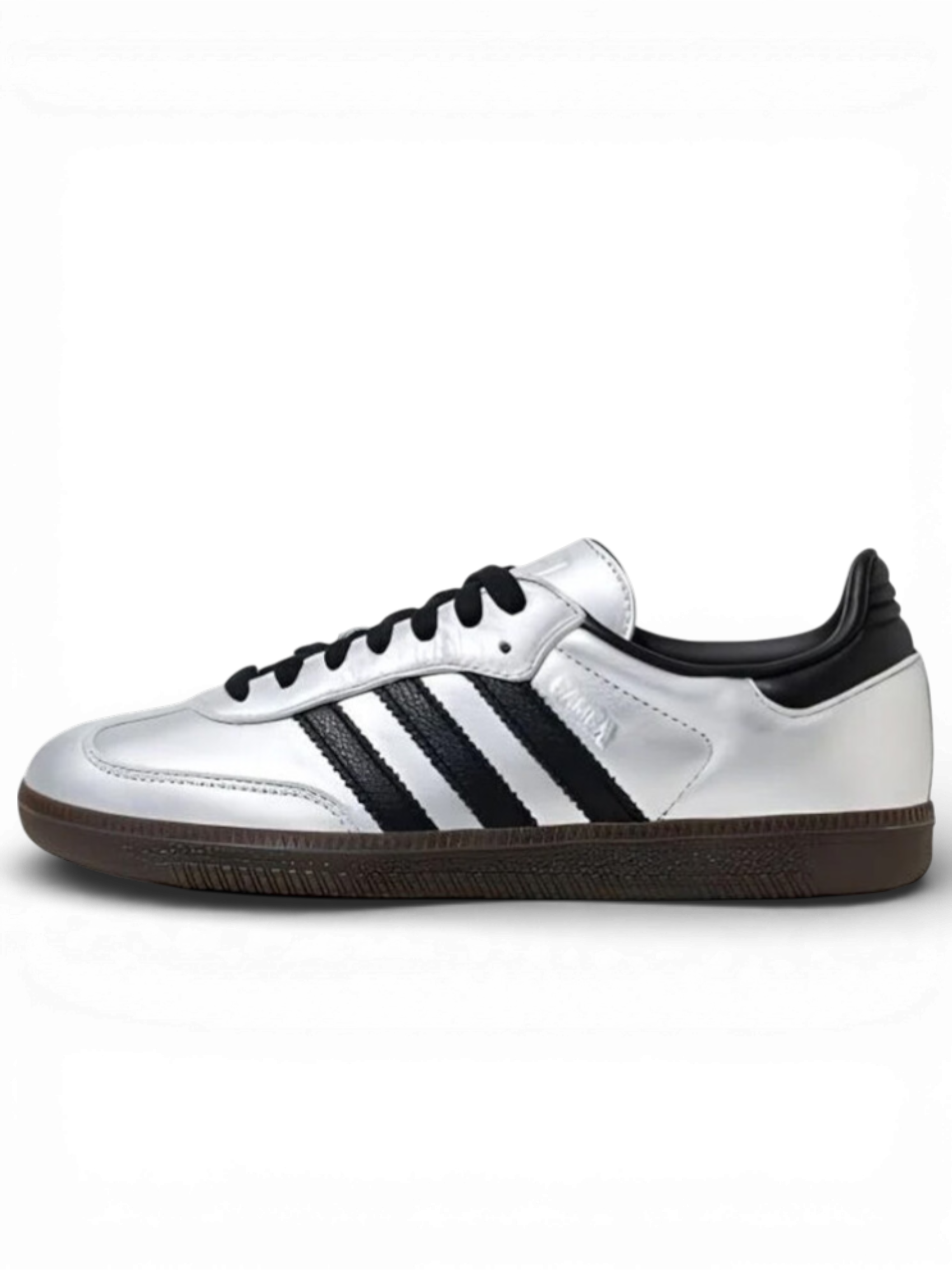 Adidas Samba OG Silver Metallic Black Gum
