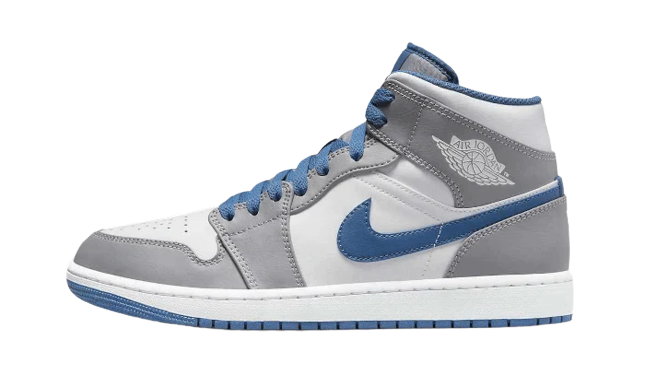 Air Jordan 1 Mid True Blue Cement