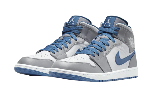 Air Jordan 1 Mid True Blue Cement