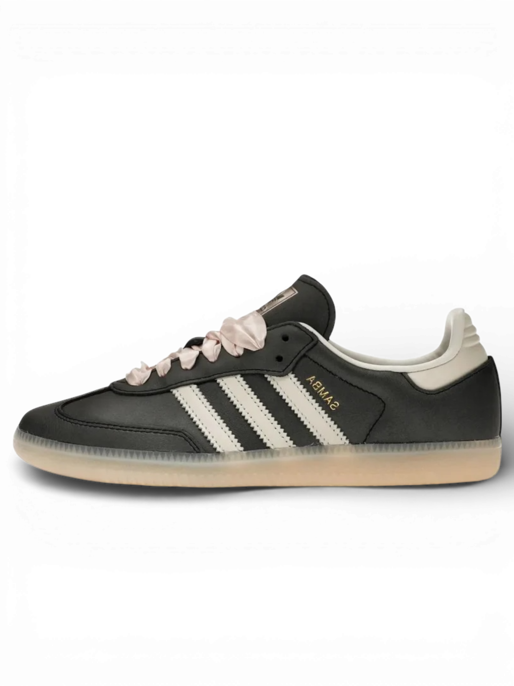 Adidas Samba OG Black Pink Ribbon Laces