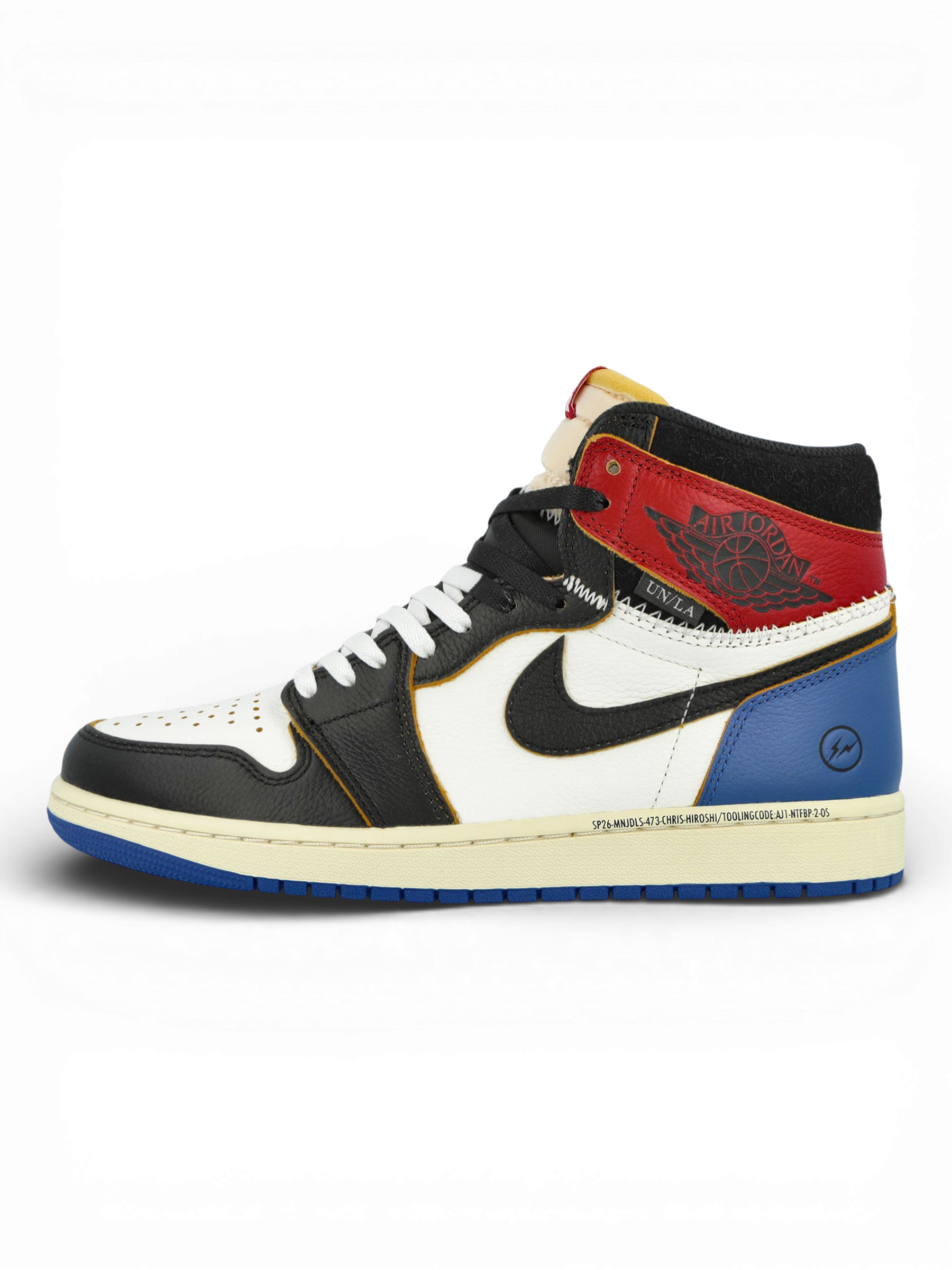 Jordan 1 Retro High OG SP Fragment x Union LA Varsity Red Sport Royal