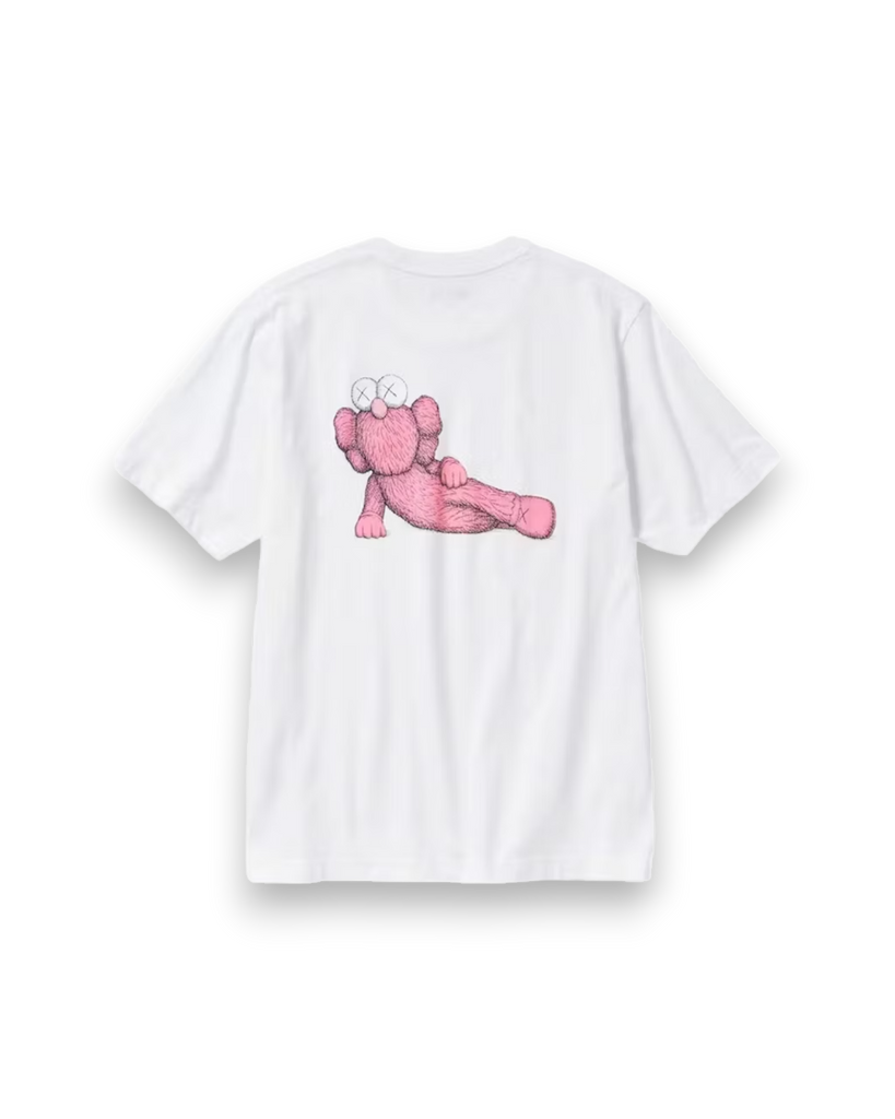 KAWS x Uniqlo UT Short Sleeve Graphic T-shirt White and pink