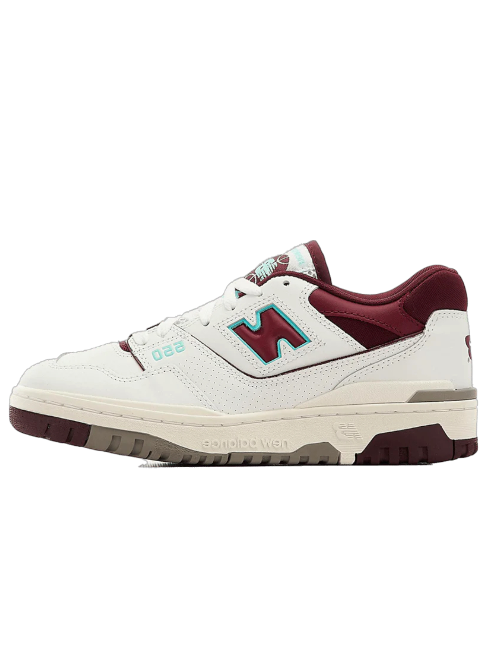 New Balance 550 Burgundy Cyan