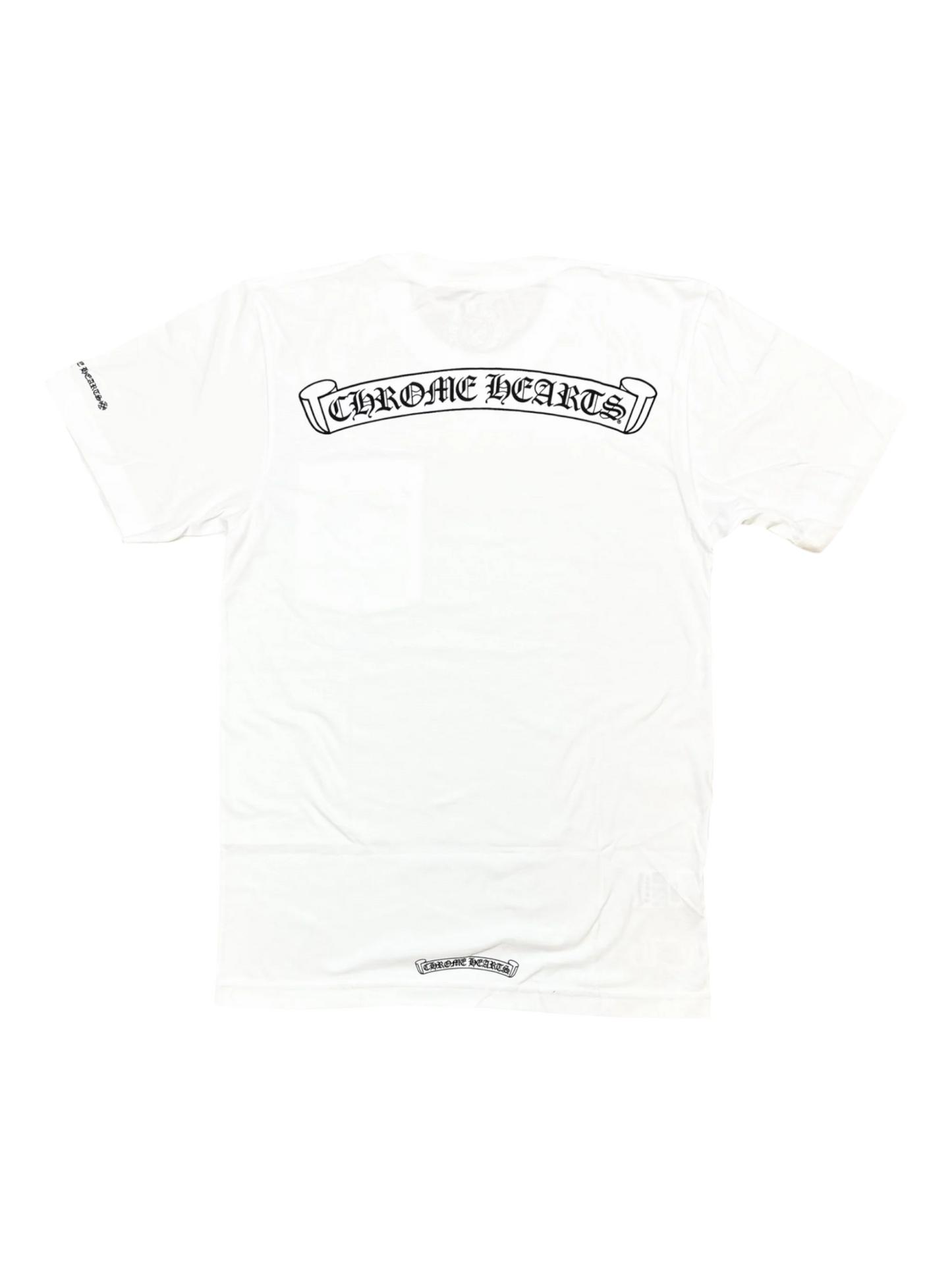 Chrome Hearts Scroll Logo Pocket Tee White