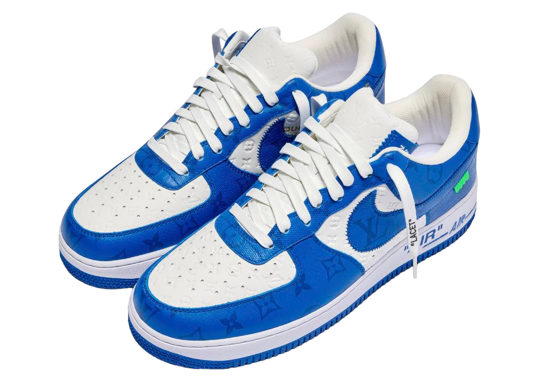 Louis Vuitton Nike Air Force 1 Low By Virgil Abloh White Royal