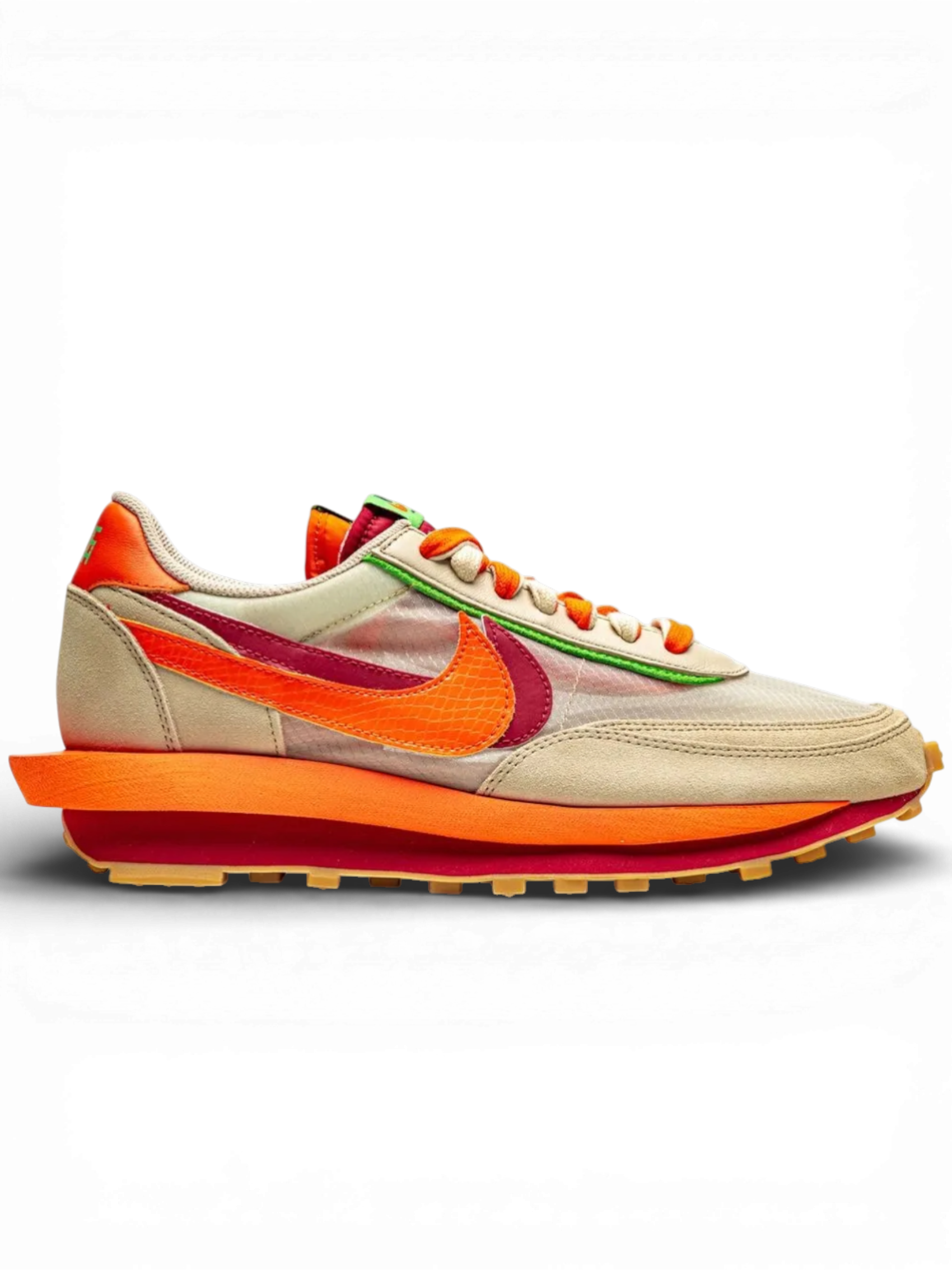 Nike LD Waffle sacai CLOT Kiss of Death Net Orange Blaze