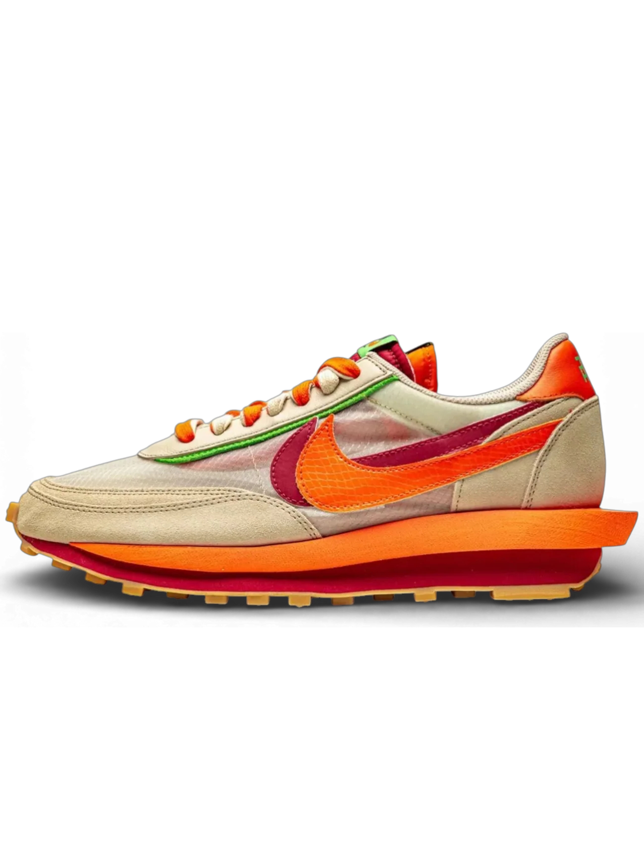 Nike LD Waffle sacai CLOT Kiss of Death Net Orange Blaze