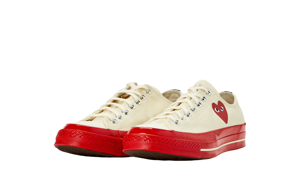 Converse Chuck Taylor All Star 70 OxComme des Garcons PLAY Egret Red Midsole