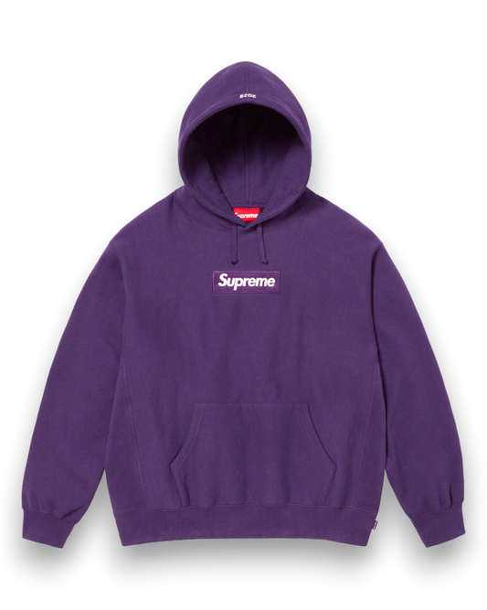 Supreme Box Logo Hooded Sweatshirt Dark Purple