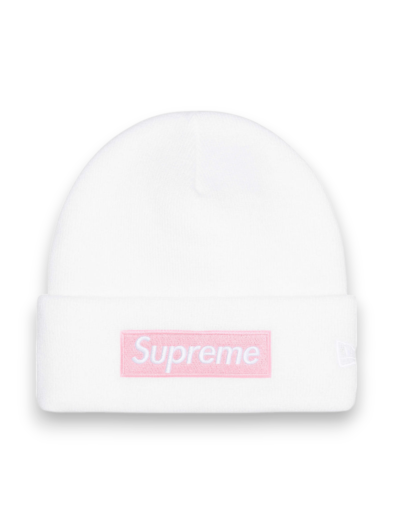 New Era Supreme Box Logo Beanie White