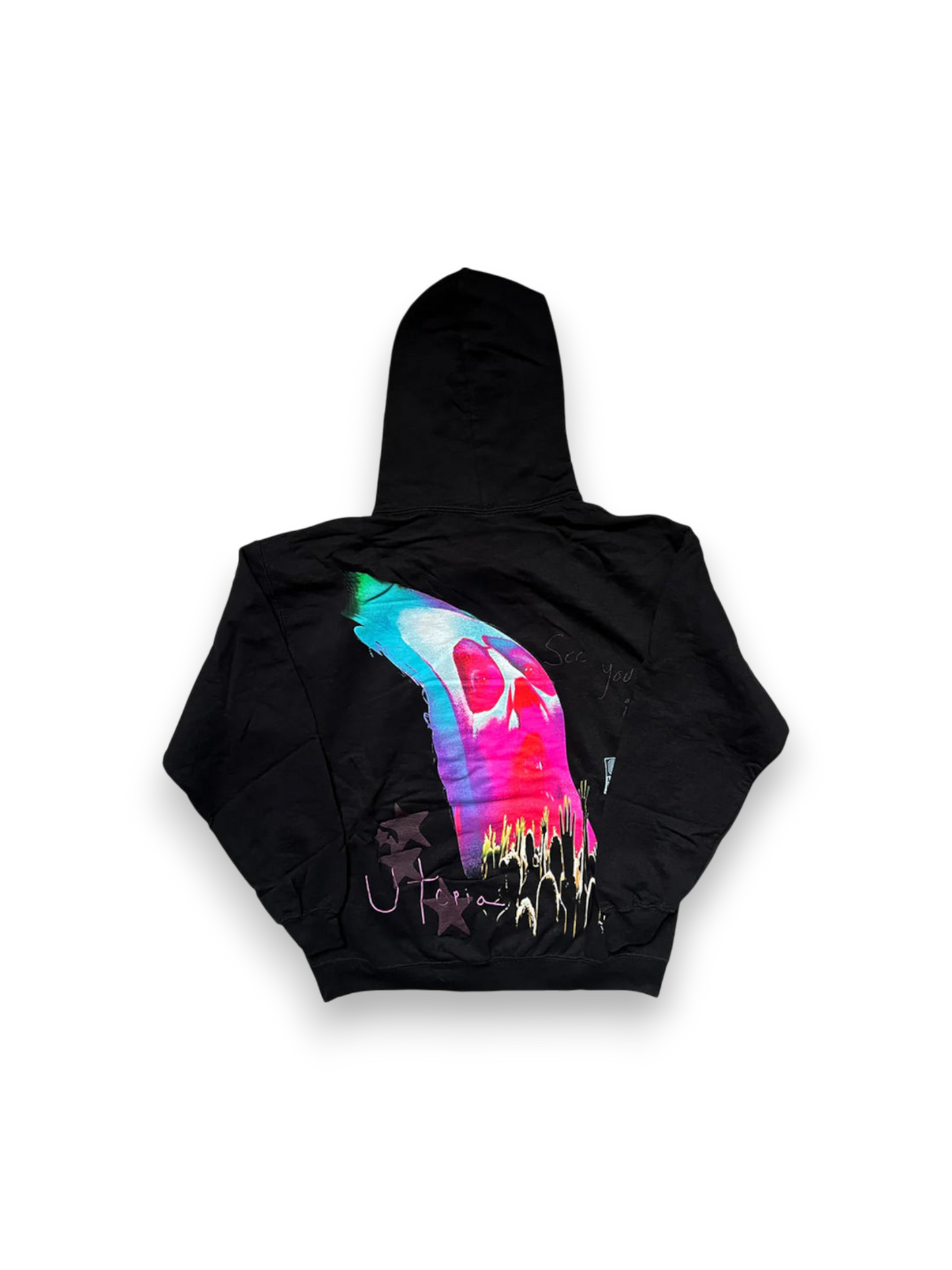 Travis Scott Astrofest Face Melt Hoodie Black