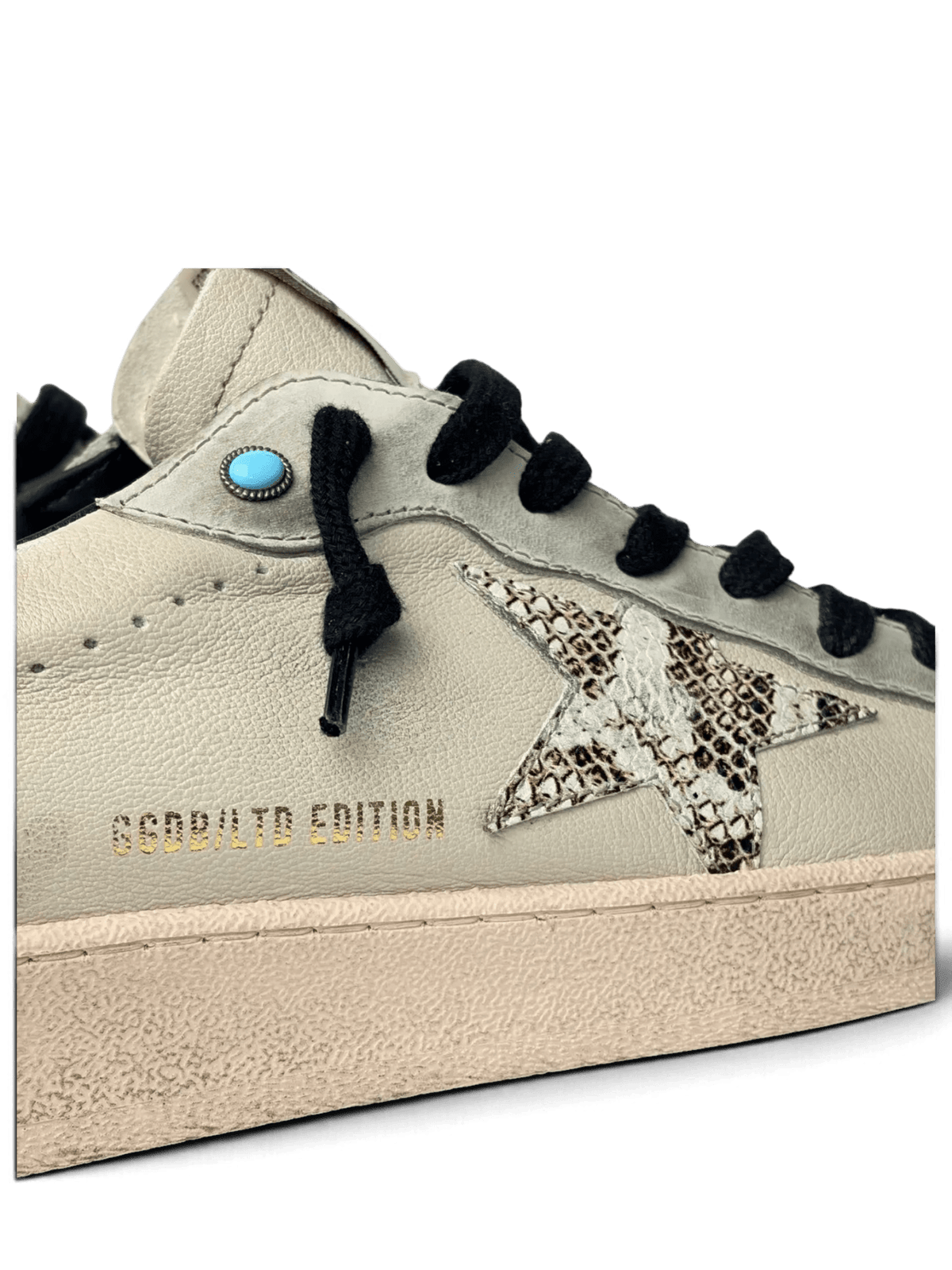 Golden Goose Ballstar White Cream Snake