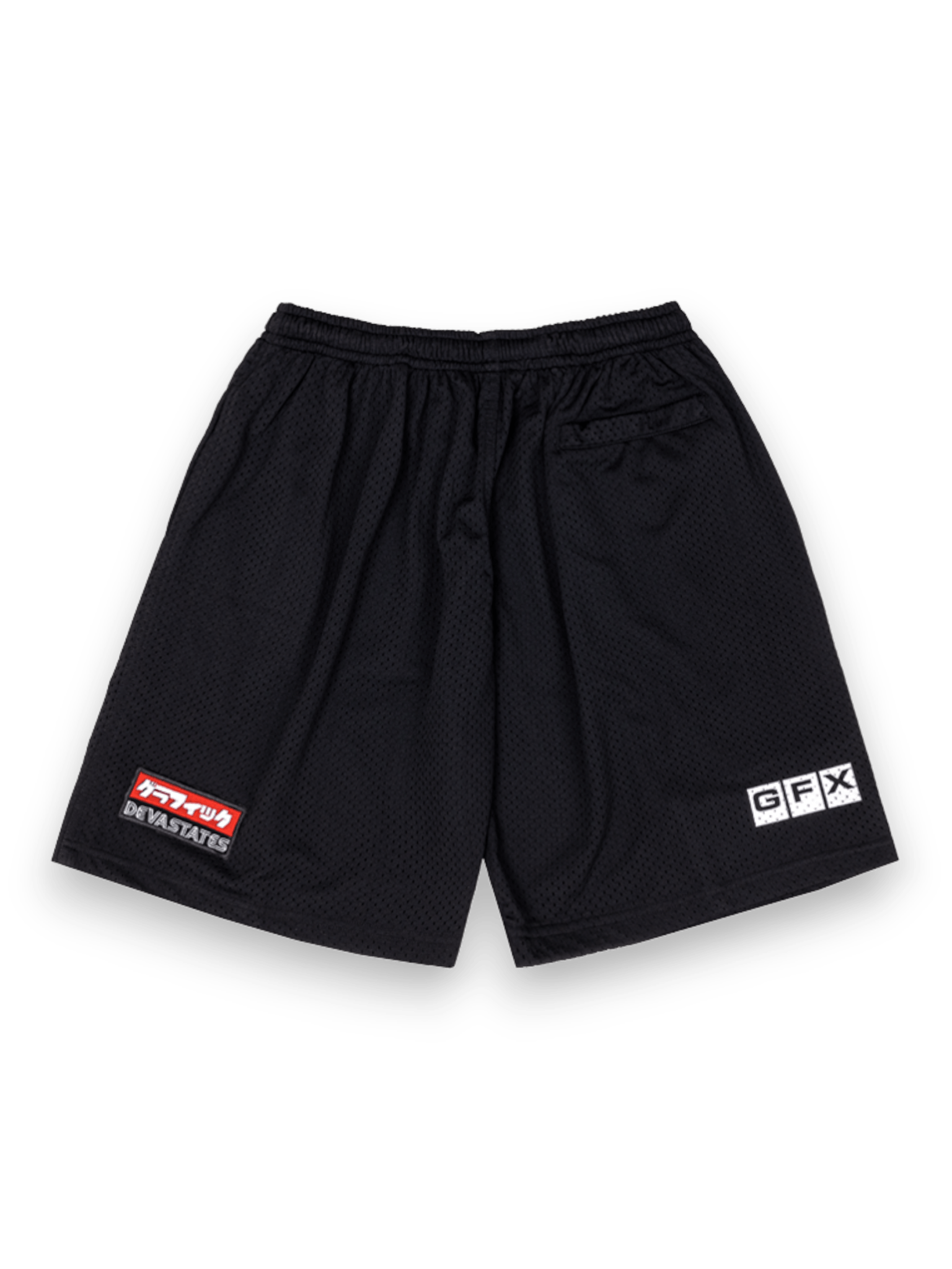 DEVÁ STATES MESH SHORTS GARAGE BLACK