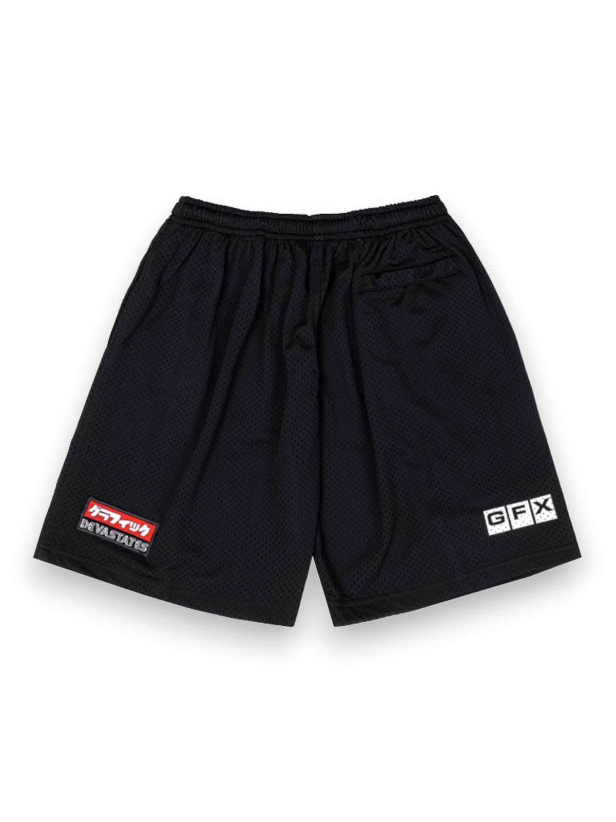 DEVÁ STATES MESH SHORTS GARAGE BLACK
