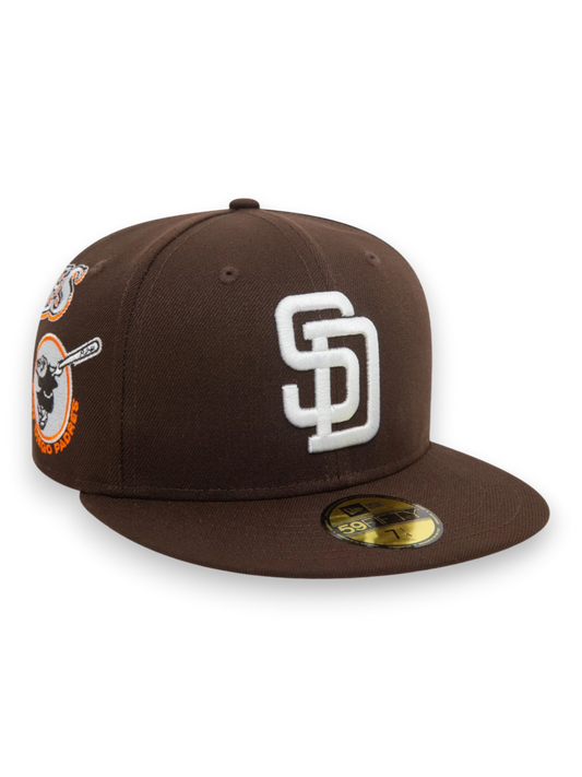 New Era San Diego Padres MLB Cooperstown Patch Dark Brown 59FIFTY Fitted Cap