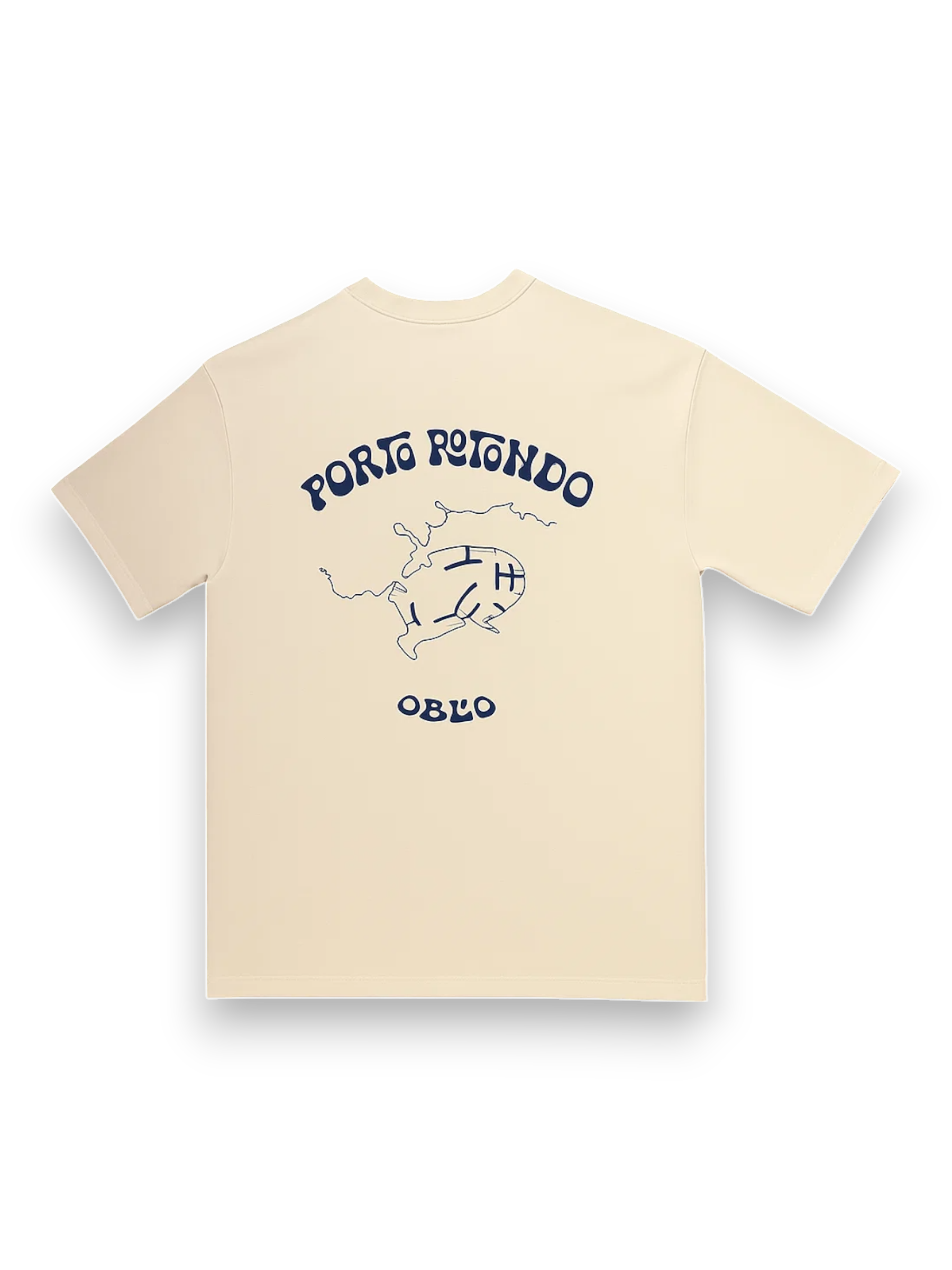 Oblio T-shirt Porto Rotondo Cream/Blue