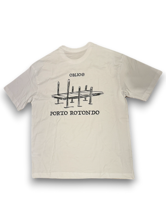 Oblio t-shirt Porto Rotondo Pontile white